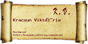 Kracsun Viktória névjegykártya